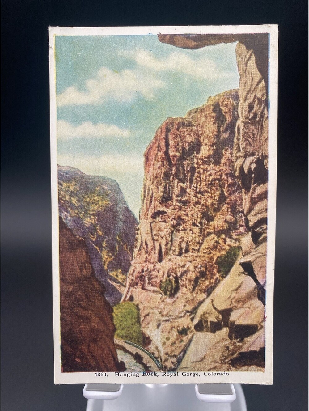 Hanging Rock in the Royal Gorge Vintage Postcard - Canon City Colorado